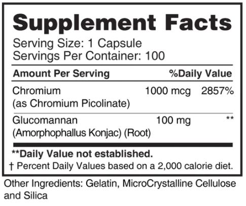 Chromium Picolinate &amp; Glucomannan - 100 капс